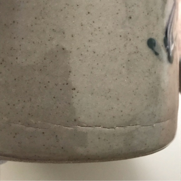 Great Bay Pottery Stoneware 6" Wine Chiller/Utensil Crock Holder Hand Decorated - Picture 14 of 14